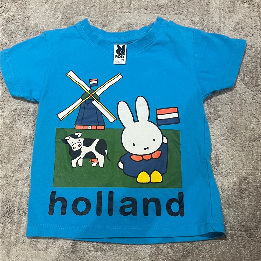 Kids' Blue Miffy 'Holland' Graphic Tee